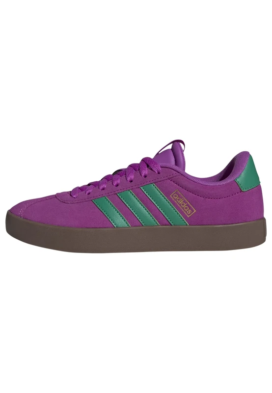 adidas Women's VL Court 3.0 Shoes, Purple Burst/Court Green/Gold met., 4 UK