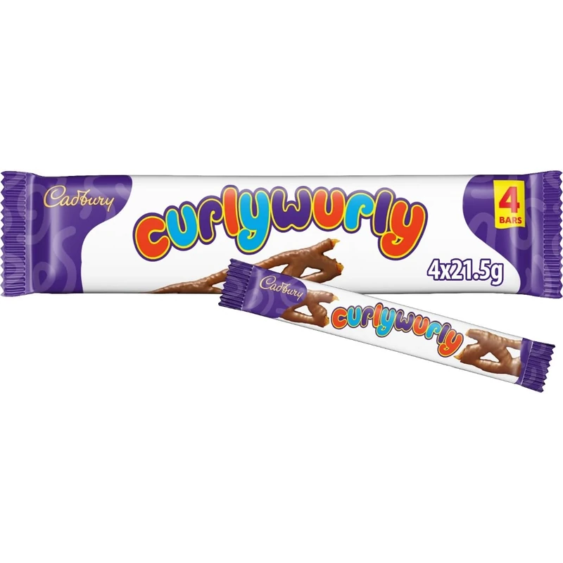 Cadbury Milk Chocolate Curly Wurly Bar (4 x 86 g) (Pack of 35) Total 140 Bars