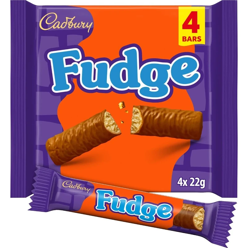 Cadbury Milk Chocolate Fudge Bar, 88 g (Pack of 4 Bars)