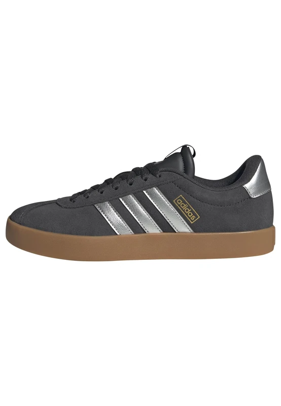adidas Women's VL Court 3.0 Shoes, Carbon/Silver met./Gold met., 7.5 UK