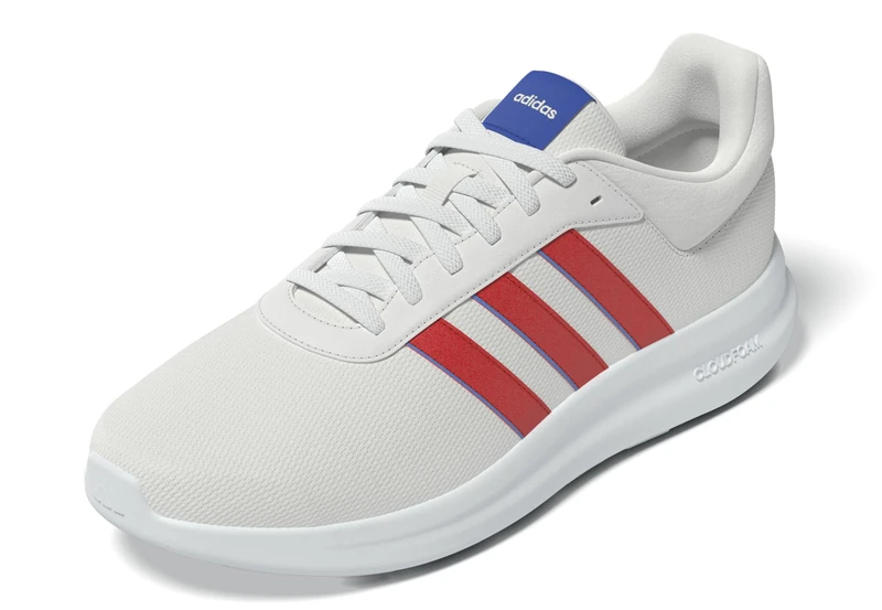 adidas Men's LITE Racer 4.0 Shoes, FTWR White/Better Scarlet/Team Royal Blue, 13.5 UK - Image 1