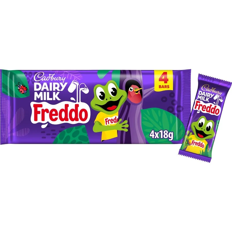 Cadbury Dairy Milk Freddo Chocolate Bar, Bitesize Treats (4 x 72 g) (Pack of 30) Total 120 Bars