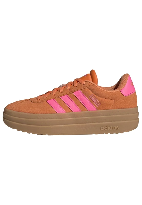 adidas Women's VL Court Bold Shoes, Pure Orange/Lucid Pink/Gum 3, 4.5 UK