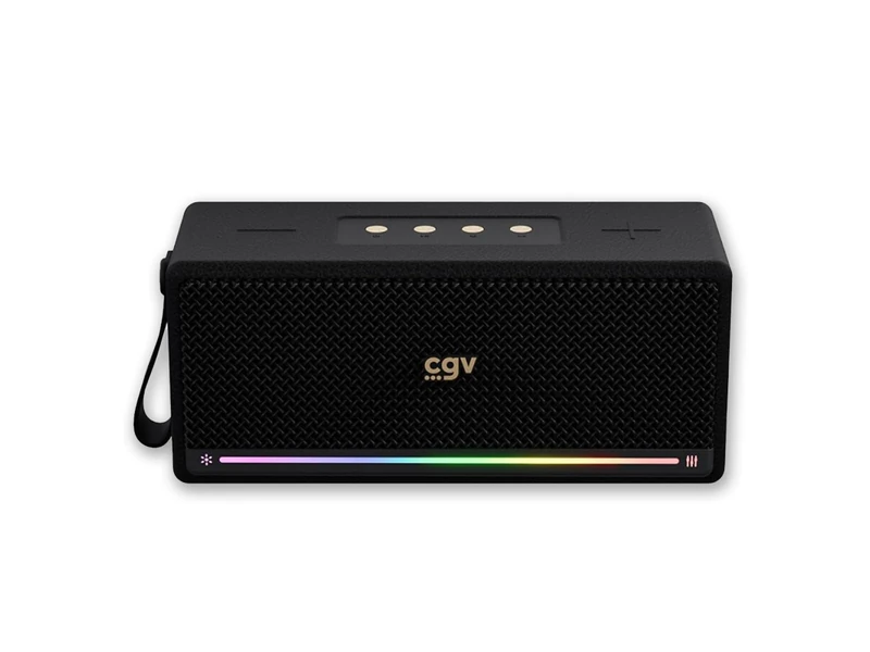 CGV | SolidVibe Ultra Powerful portable Bluetooth speaker, built-in subwoofer and tweeters, Micro, IPX7, TWS, LED-Show and 8h autonomy