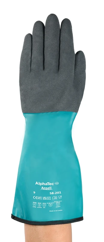 Ansell AlphaTec 58-201 Safety Work Gloves Mechanical Protection, Size 11 (2XL), (6 Pairs)