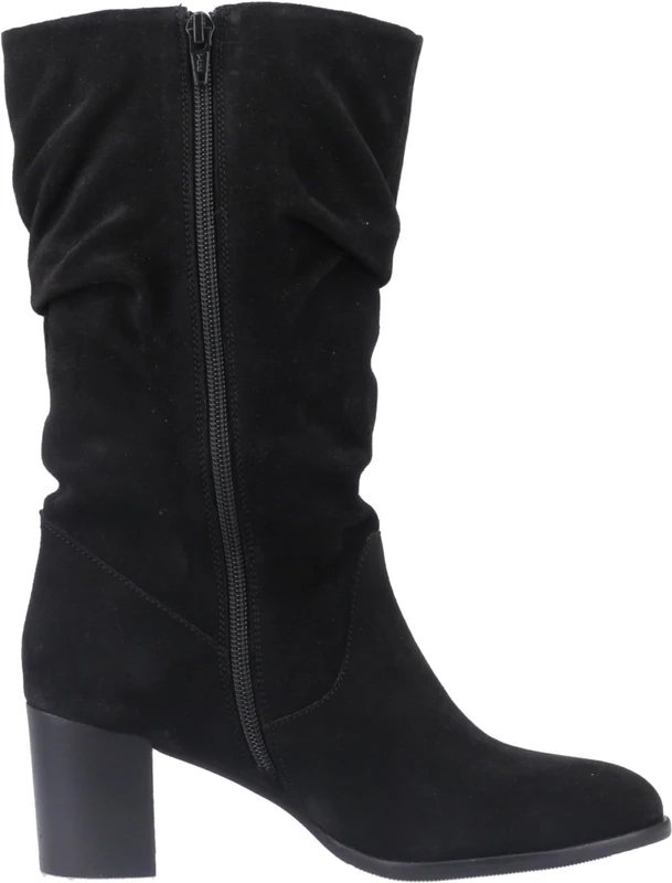 Hush Puppies Female Cosima Ruched Boot, Black, 6 - Image 1