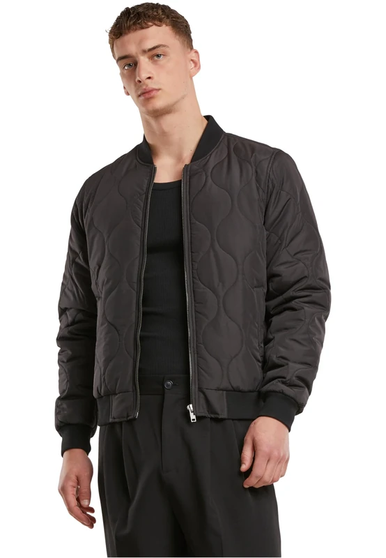 Urban Classics Men's Tb7333-onion Quilted Bomber Jacket, Black, 5XL