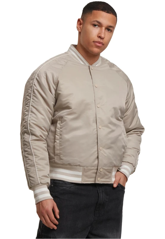 Urban Classics Men's Tb7331-racer Bomber Jacket, Chalkdust, XXL