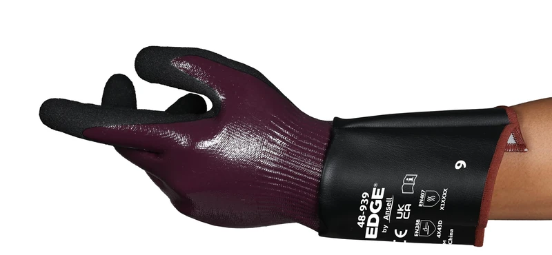 Ansell Edge 48-939 Safety Work Gloves Mechanical Protection, Size 10 (XL), (12 Pairs)