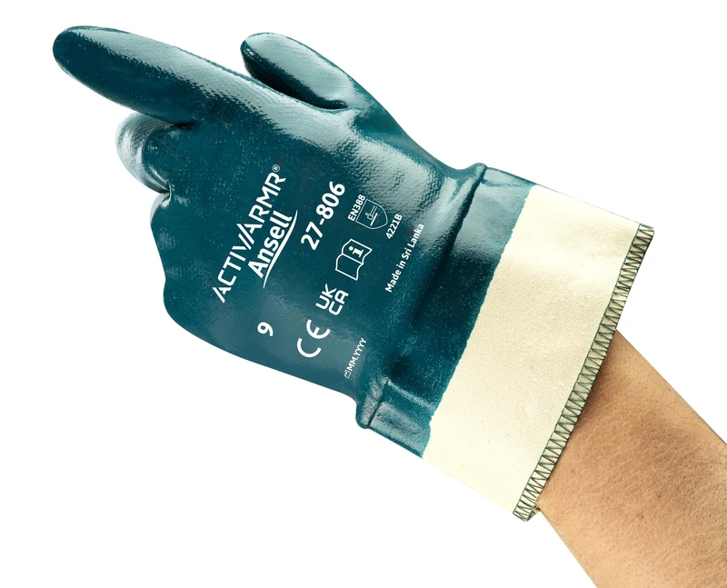 Ansell ActivArmr 27-806 Safety Work Gloves Mechanical Protection, Size 11 (2XL), (12 Pairs)