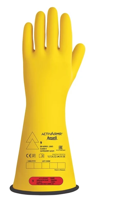 Ansell ActivArmr RIG014YBSC Safety Work Gloves Mechanical Protection, Size 9 (L), (1 Pair)