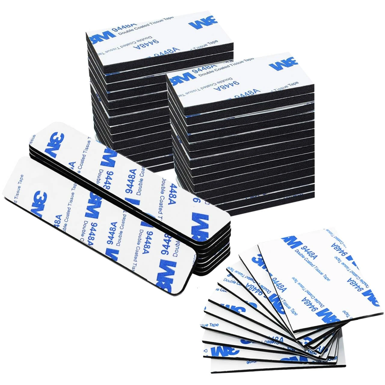 RENKE Super Strong Sided Adhesive strips - 50 PcsHeavy Duty Picture Hanging Strips for Indoor/Outdoor Use - Waterproof, Easy Cut, Perfect for Pictures,Mirrors, Frames & More