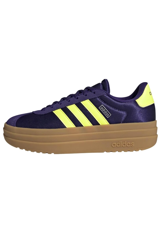 adidas Unisex Kids VL Court Bold Shoes Junior, Collegiate Purple/hi-res Yellow/Silver met., 3.5 UK