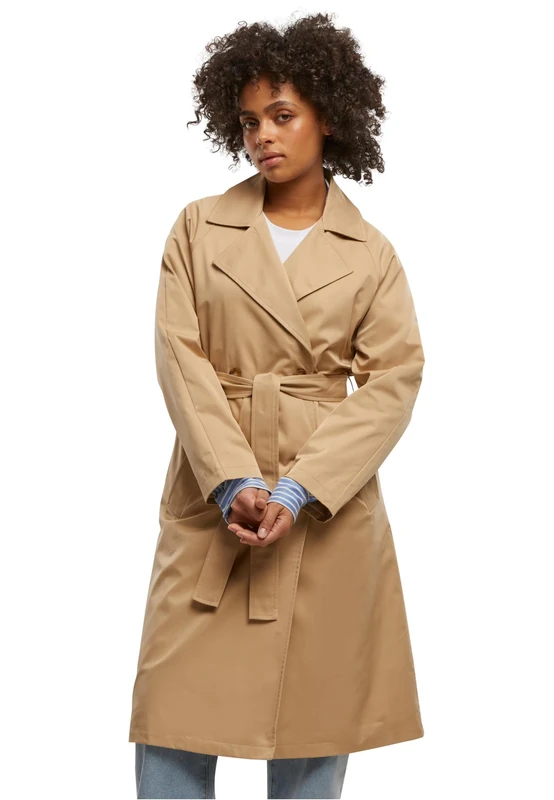 Urban Classics Women's Tb7149-ladies Trenchcoat Coat, Union Beige, 5XL