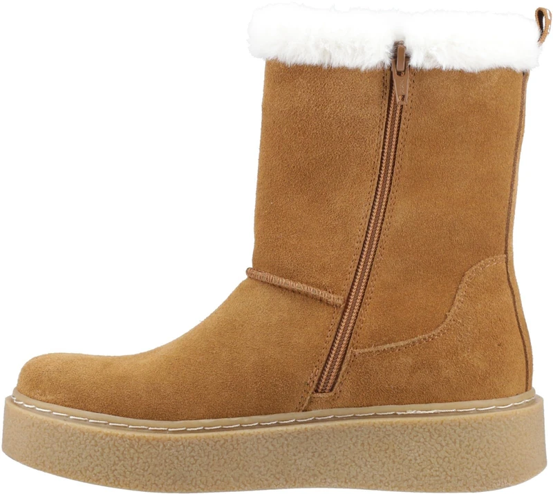 Hush Puppies Female Becca Mid Boot, Tan, 4