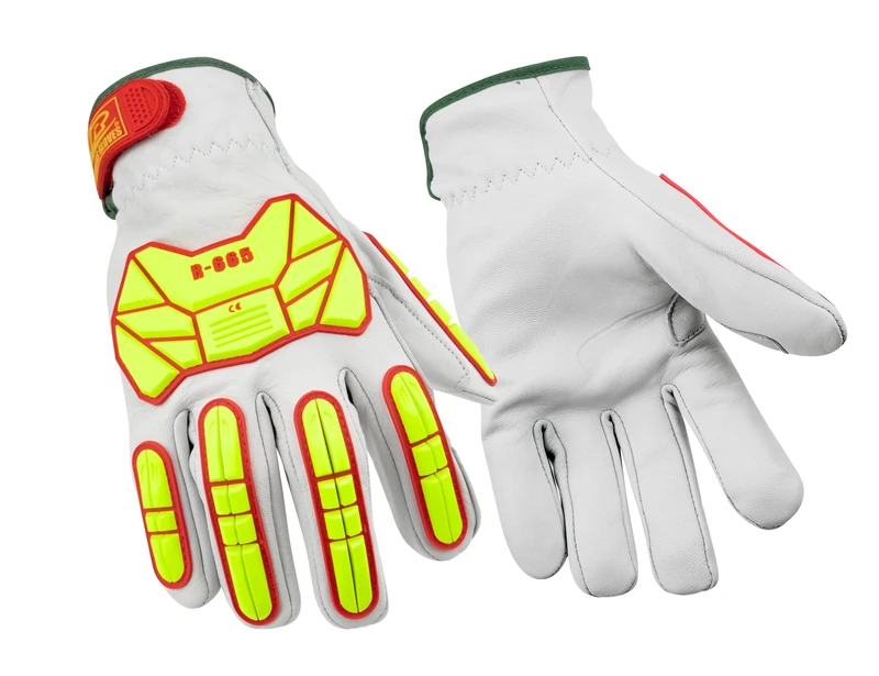 Ansell Ringers R665 Safety Work Gloves Mechanical Protection, Size 9 (L), (5 Pairs)