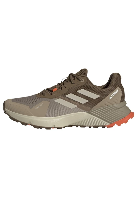 adidas Men's Terrex Soulstride RAIN.RDY Trail Running Shoes, Blanch Cargo/Wonder Alumina/Brown Oxide, 10 UK
