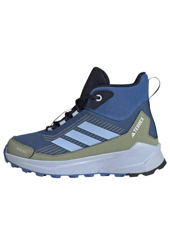 adidas Unisex Kids Terrex Trailmaker 2 Mid RAIN.RDY Hiking Shoes Kids, Dusky Petrol/Glow Blue/Tent Green, 12 UK Child