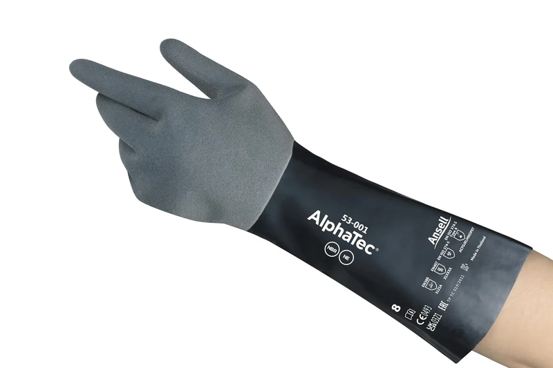 Ansell AlphaTec 53-001 Safety Work Gloves Mechanical Protection, Size 10 (XL), (6 Pairs)