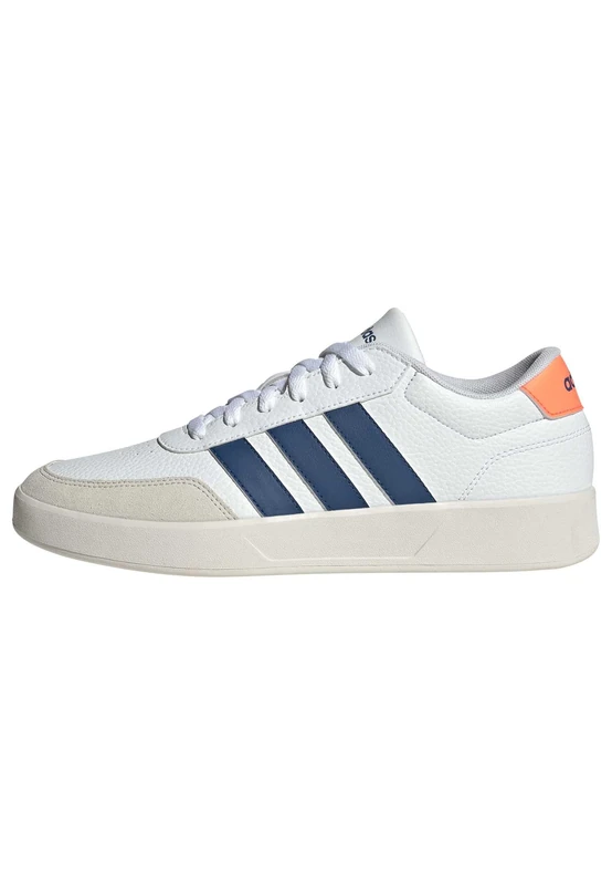 adidas Men's BREAKNET 3.0 Shoes, FTWR White/Dusky Petrol/Lucid Orange, 9.5 UK