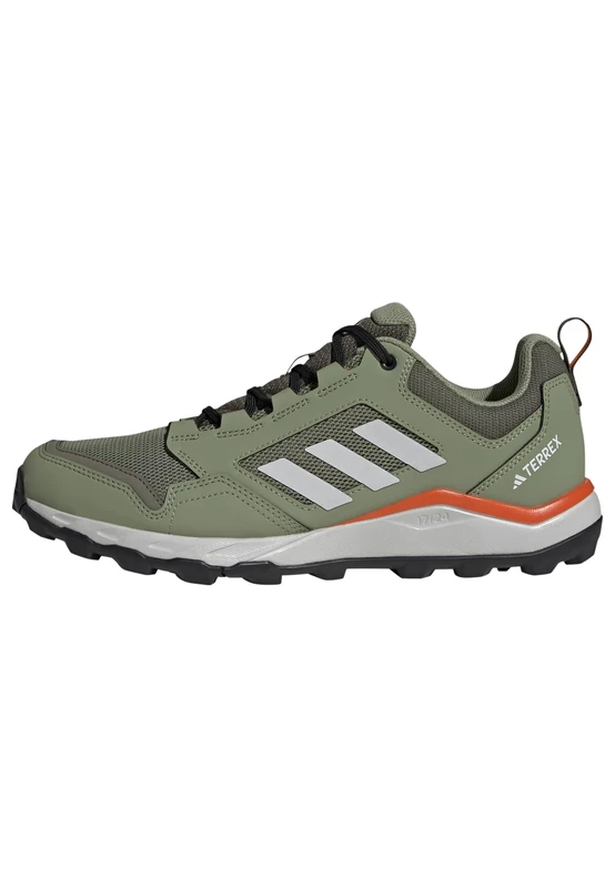 adidas Men's Tracerocker 2.0 Trail Running Shoes, Tent Green/Grey one/semi Impact Orange, 8.5 UK