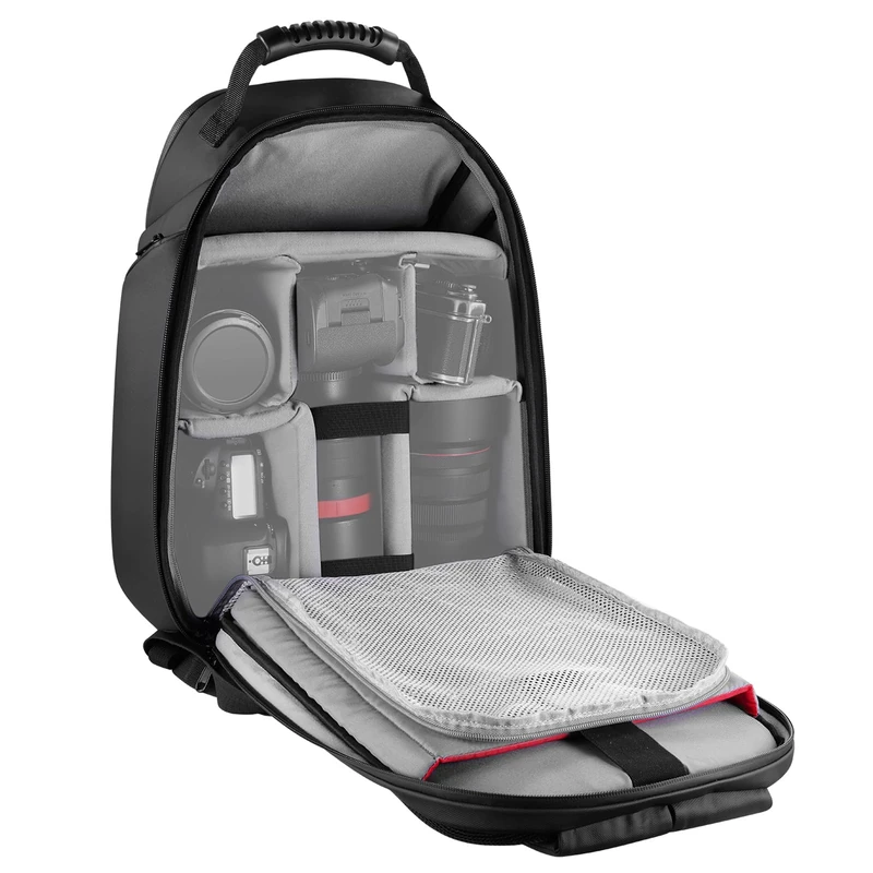 NEEWER Basics Camera Bag for Photographer, Water Resistant Digital Cam Backpack Shockproof Large Case Compatible with Sony Canon Nikon DSLR Mirrorless Lenses Small Photography Accessories, PB26 Black