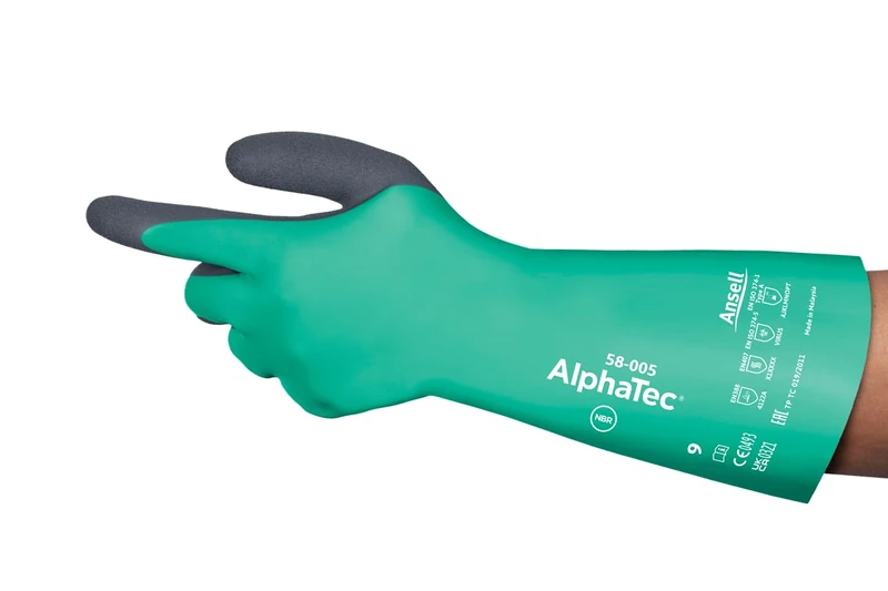 Ansell AlphaTec 58-005 Safety Work Gloves Mechanical Protection, Size 11 (2XL), (6 Pairs) - Image 1