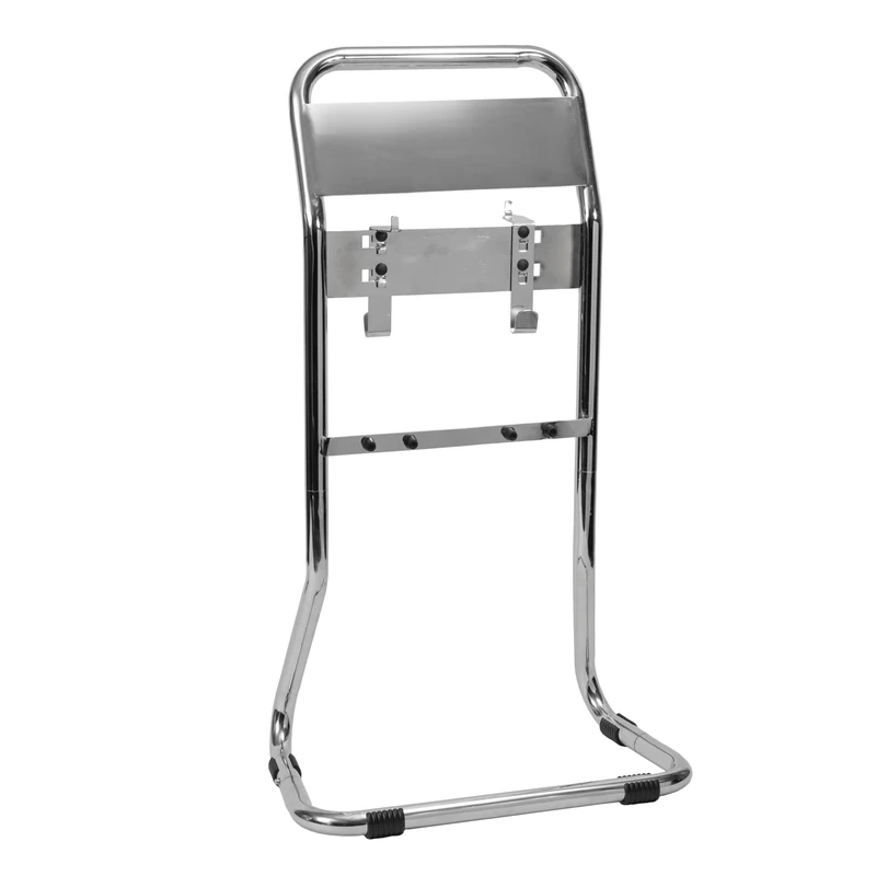 Firechief Flat Pack Fire Extinguisher Stand, Double, Chrome - Versatile Fire Safety Stand for Powder, Foam, or CO2 Fire Extinguisher - Fire Extinguishers Stand for Offices, Premises, and Workplaces