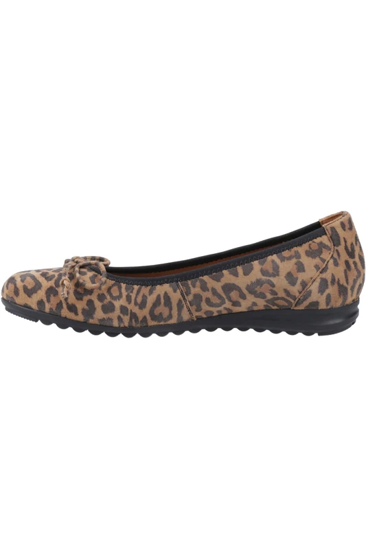 Hush Puppies Female Lucille Bow Ballerina, Leopord, 6