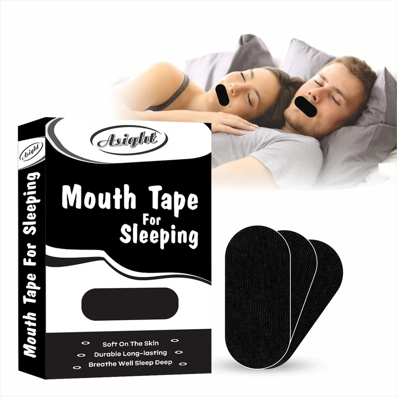 30 Pcs Mouth Tape for Sleeping Men, Mouth Tape for Sleeping Women, Dermatologically Tested Sleep Tape Mouth Breathing, Snoring Aids for Men to improve Nasal Breathing, 95% Cotton, Rayon-Free,Mouthtape