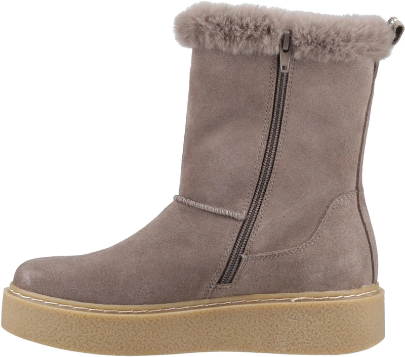 Hush Puppies Female Becca Mid Boot, Taupe, 8