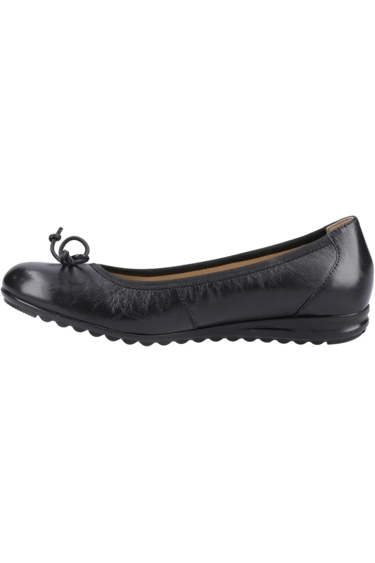 Hush Puppies Female Lucille Bow Ballerina, Black, 6 - Image 1