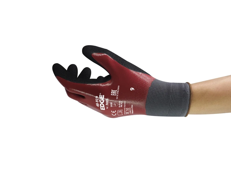 Ansell Edge 48-919 Safety Work Gloves Mechanical Protection, Size 12 (3XL), (12 Pairs)