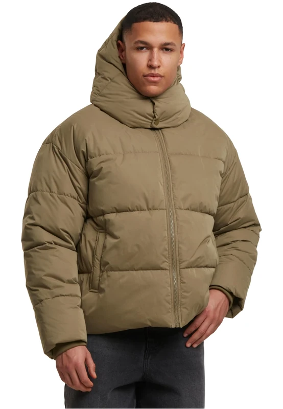 Urban Classics Men's Tb8027-puffer Jacket with Flap Hood Puffer, tiniolive, 5XL