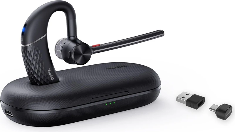 Yealink BH71 Pro Bluetooth Headset with Microphone Noise Cancelling Headset for Office, Teams Headsets in Ear Headphones Bluetooth Earpiece with Charging Case USB C/A