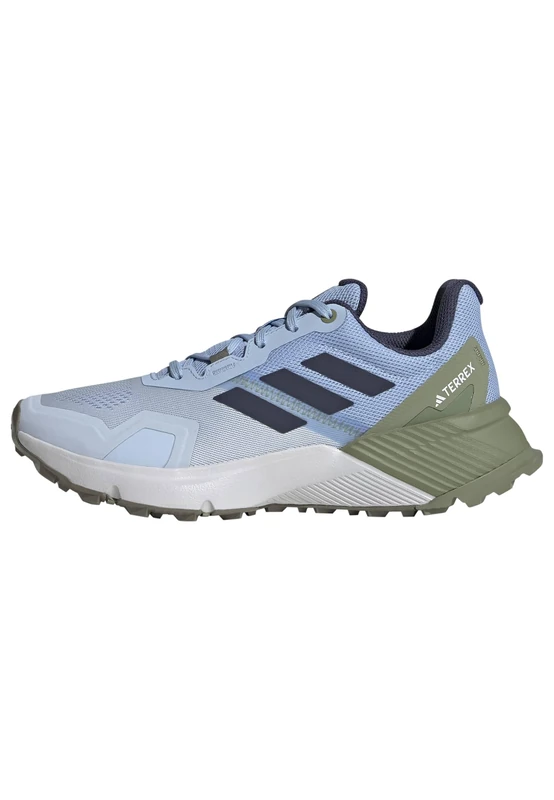adidas Women's Terrex Soulstride Trail Running Shoes, Crystal Sky/Shadow Navy/Tent Green, 7 UK