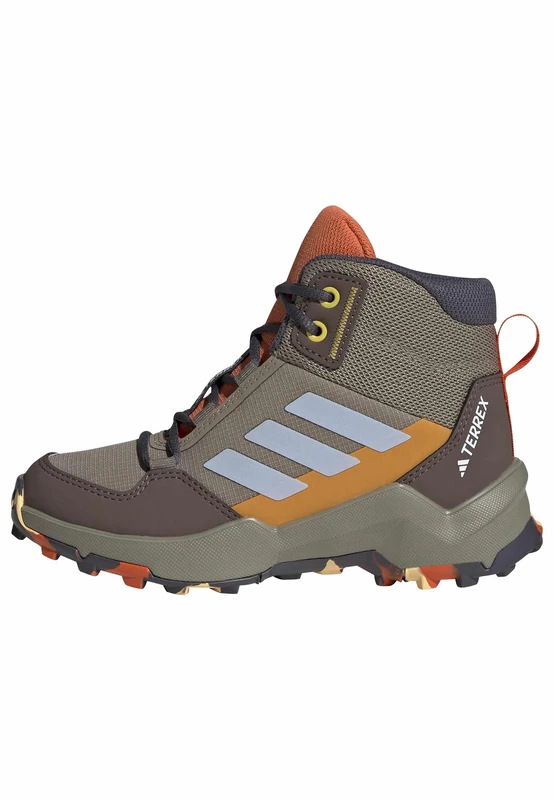 adidas Unisex Kids Terrex AX4R MID Hiking Shoes, Blanch Cargo/Crystal Sky/Pure Tangerine, 1.5 UK