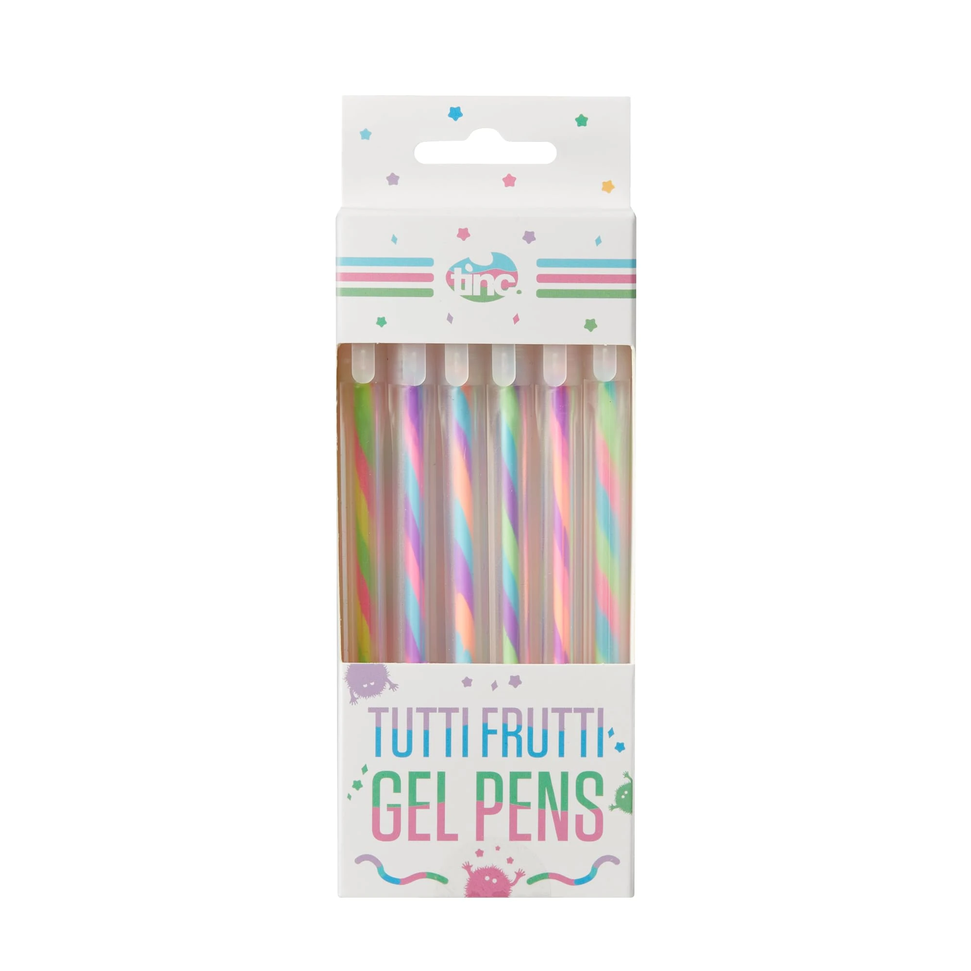 Tinc Tutti Frutti Gel Pens, Set of 6, cute pens for creating colourful handwriting, great for invites and occasion cards