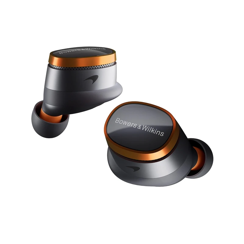 Bowers & Wilkins Pi8 McLaren Edition, Flagship Noise Cancelling Wireless In-Ear Headphones, Bluetooth 5.4, Quick Charge, Multipoint connectivity, Built-In Microphones