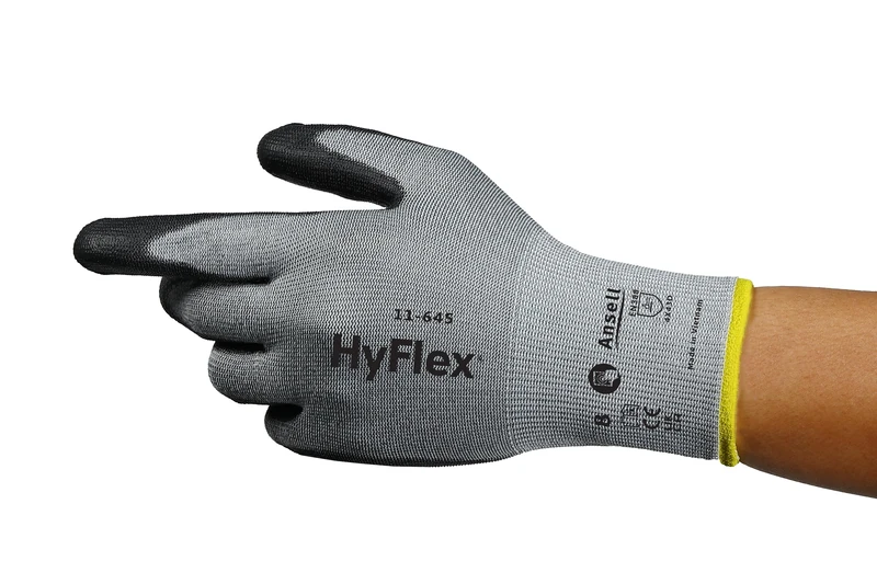 Ansell Hyflex 11-645 Safety Work Gloves Mechanical Protection, Size 8 (M), (12 Pairs)