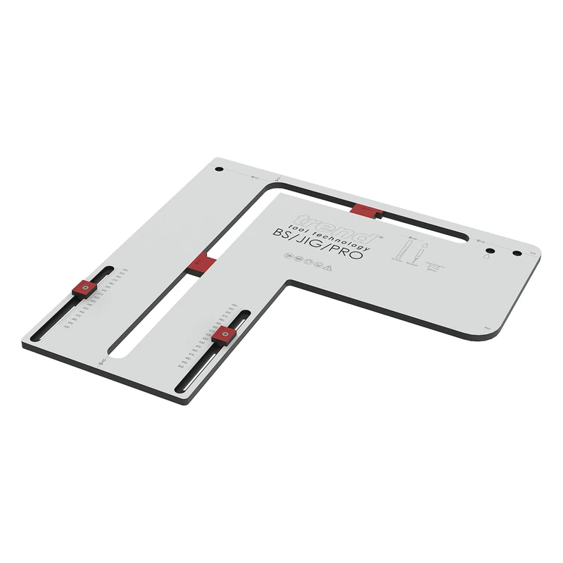 Trend Professional Belfast Sink Router Jig, Fully Adjustable Inset and Width, Drip Groove and Radius Corner Options, Dual-Purpose for Aperture and Underside Grooves, BS/JIG/PRO