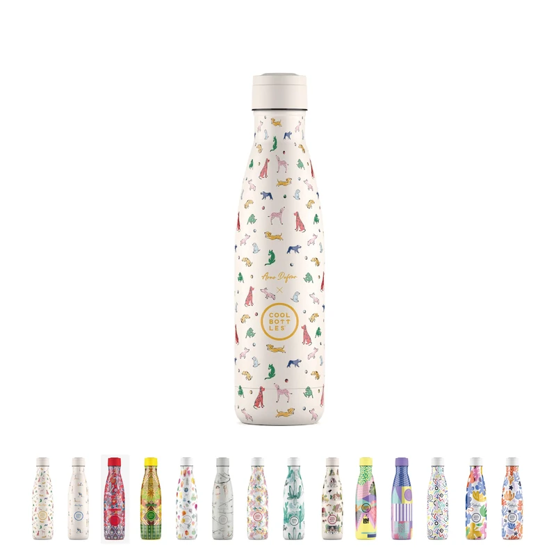 Cool Bottles - Stainless Steel Water Bottle, Thermal Bottle - 500ml, Cold 36 Hours and Hot Drinks 18 Hours, Finish with 3D Printing, BPA Free
