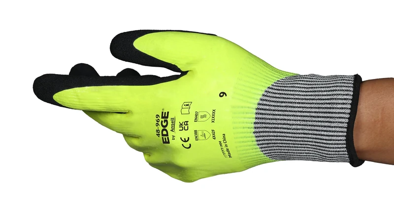 Ansell Edge 48-969 Safety Work Gloves Mechanical Protection, Size 7(S), (12 Pairs)