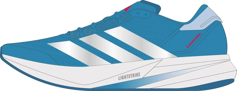 adidas Women's Duramo Speed 2 Running Shoes, Solar Blue/Silver met./Crystal Sky, 8.5 UK