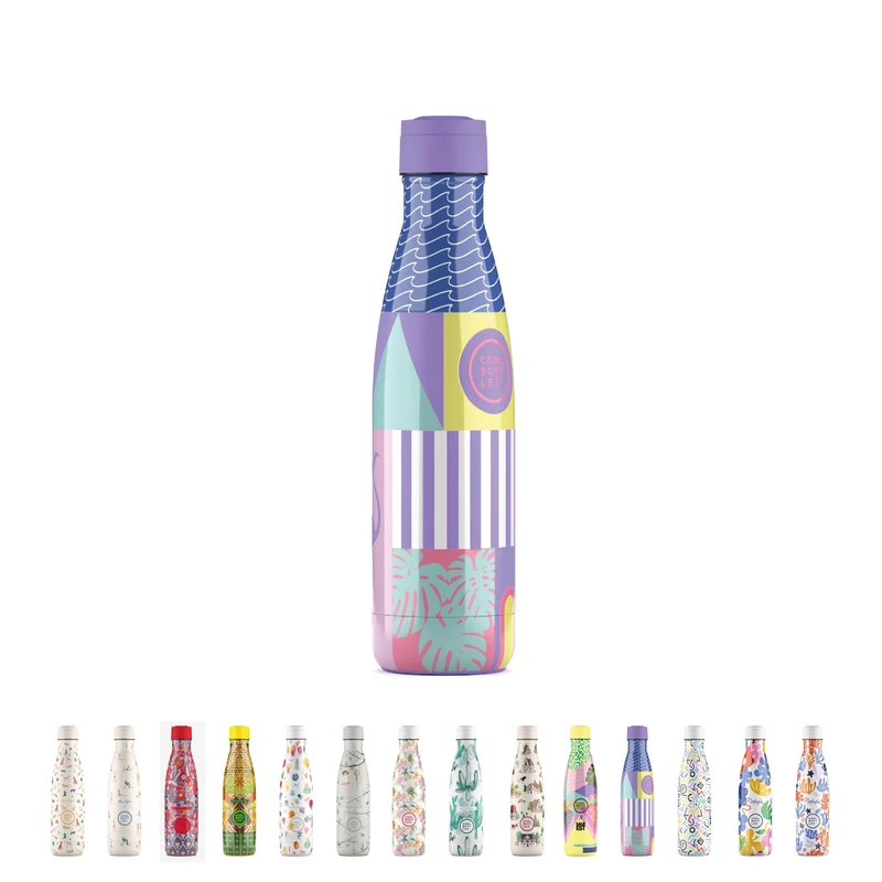 Cool Bottles - Stainless Steel Water Bottle, Thermal Bottle - 500ml, Cold 36 Hours and Hot Drinks 18 Hours, Finish with 3D Printing, BPA Free