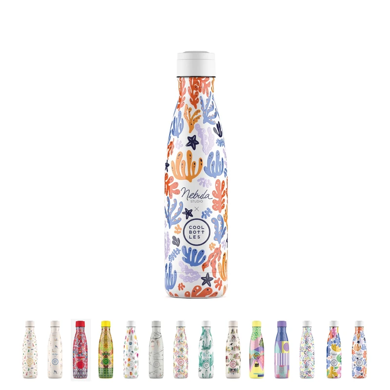 Cool Bottles - Stainless Steel Water Bottle, Thermal Bottle - 500ml, Cold 36 Hours and Hot Drinks 18 Hours, Finish with 3D Printing, BPA Free