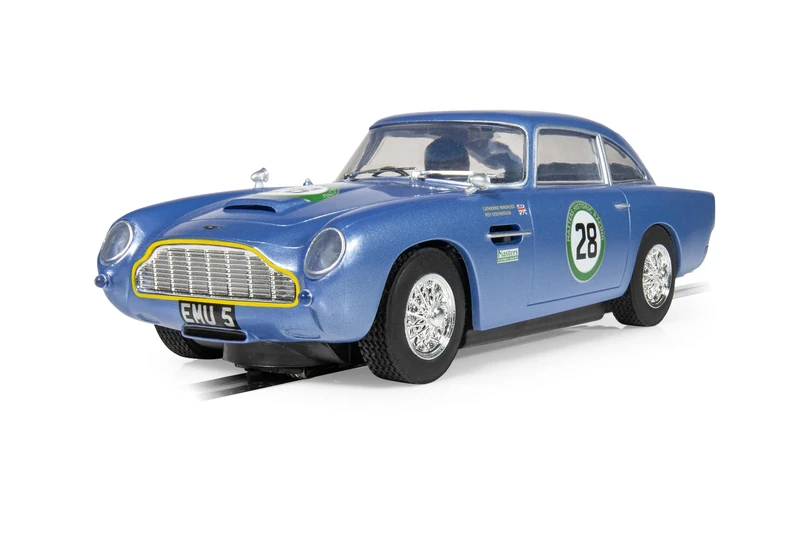 Scalextric C4599 Aston Martin DB5 - Blue/Yellow - Historic GT Racing Slot Car