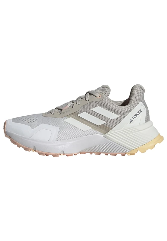 adidas Women's Terrex Soulstride Trail Running Shoes, Wonder Alumina/Ice Tangerine/Blush Pink, 5.5 UK