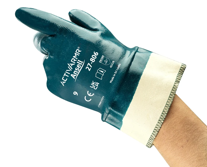 Ansell ActivArmr 27-806 Safety Work Gloves Mechanical Protection, Size 10 (XL), (12 Pairs)