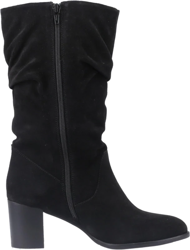 Hush Puppies Female Cosima Ruched Boot, Black, 5